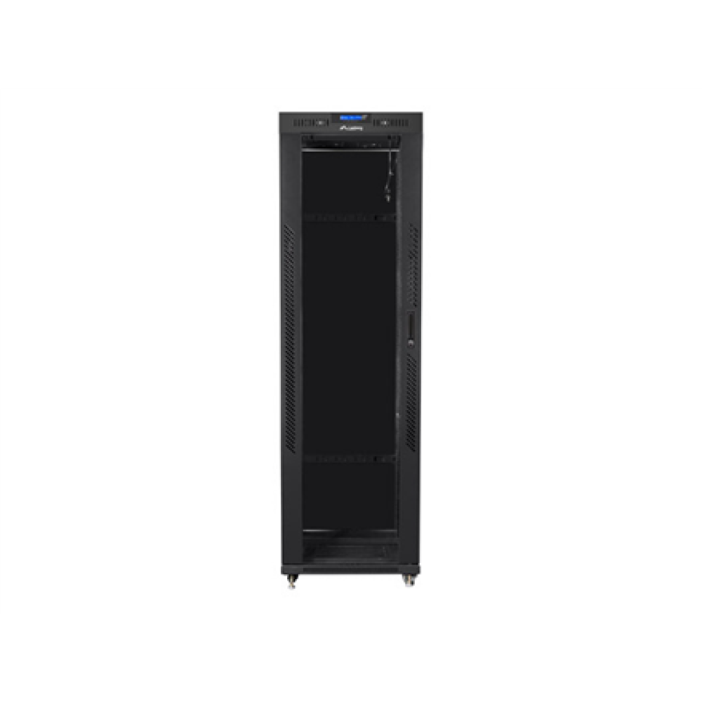Lanberg , Rack cabinet 19 free-standing 42U/600x800 (flat pack) with glass door, LCD , FF01-6842-12BL , Black