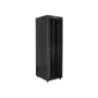 Lanberg , Rack cabinet 19 free-standing 42U/600x800 (flat pack) with glass door, LCD , FF01-6842-12BL , Black