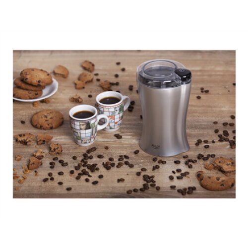 Adler , AD 443 , 150 W , Coffee beans capacity 70 g , Number of cups 8 pc(s) , Stainless steel
