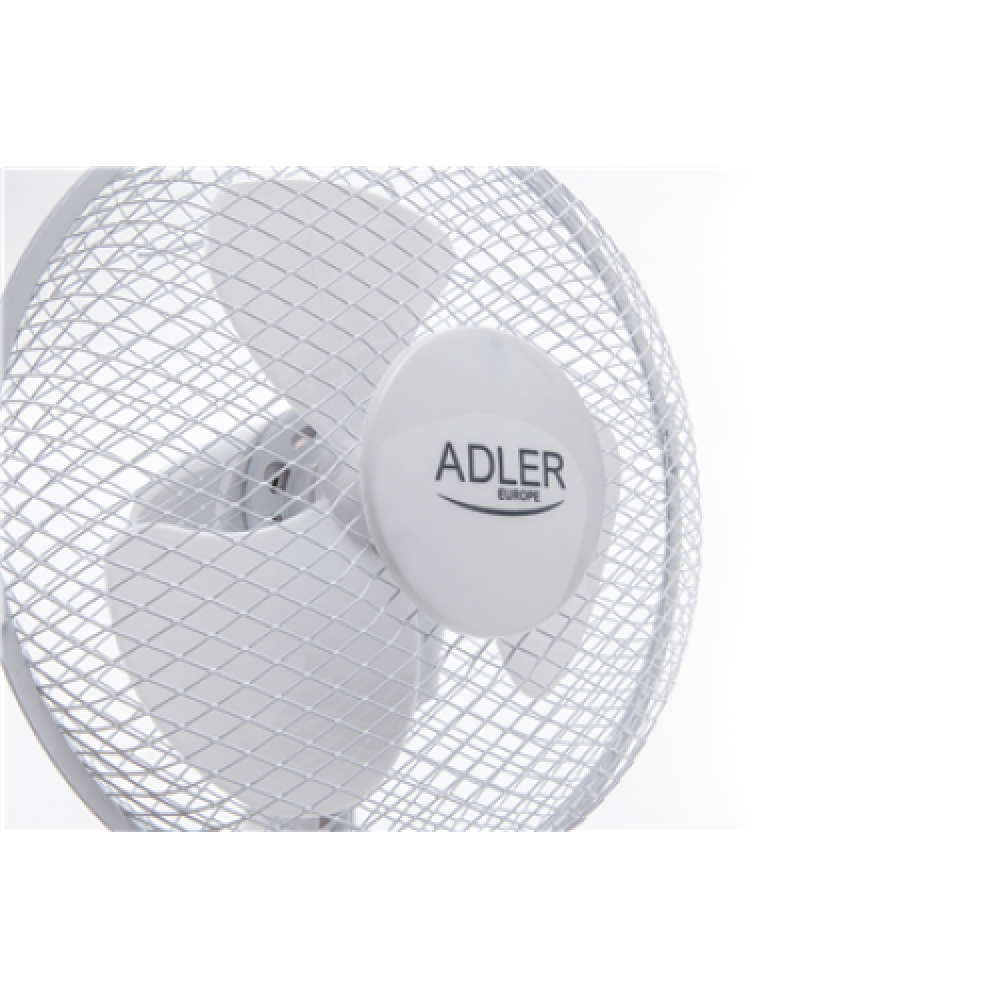 Adler , AD 7302 , Desk Fan , White , Diameter 23 cm , Number of speeds 2 , Oscillation , 60 W , No