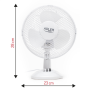 Adler , AD 7302 , Desk Fan , White , Diameter 23 cm , Number of speeds 2 , Oscillation , 60 W , No