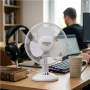 Adler , AD 7302 , Desk Fan , White , Diameter 23 cm , Number of speeds 2 , Oscillation , 22 W