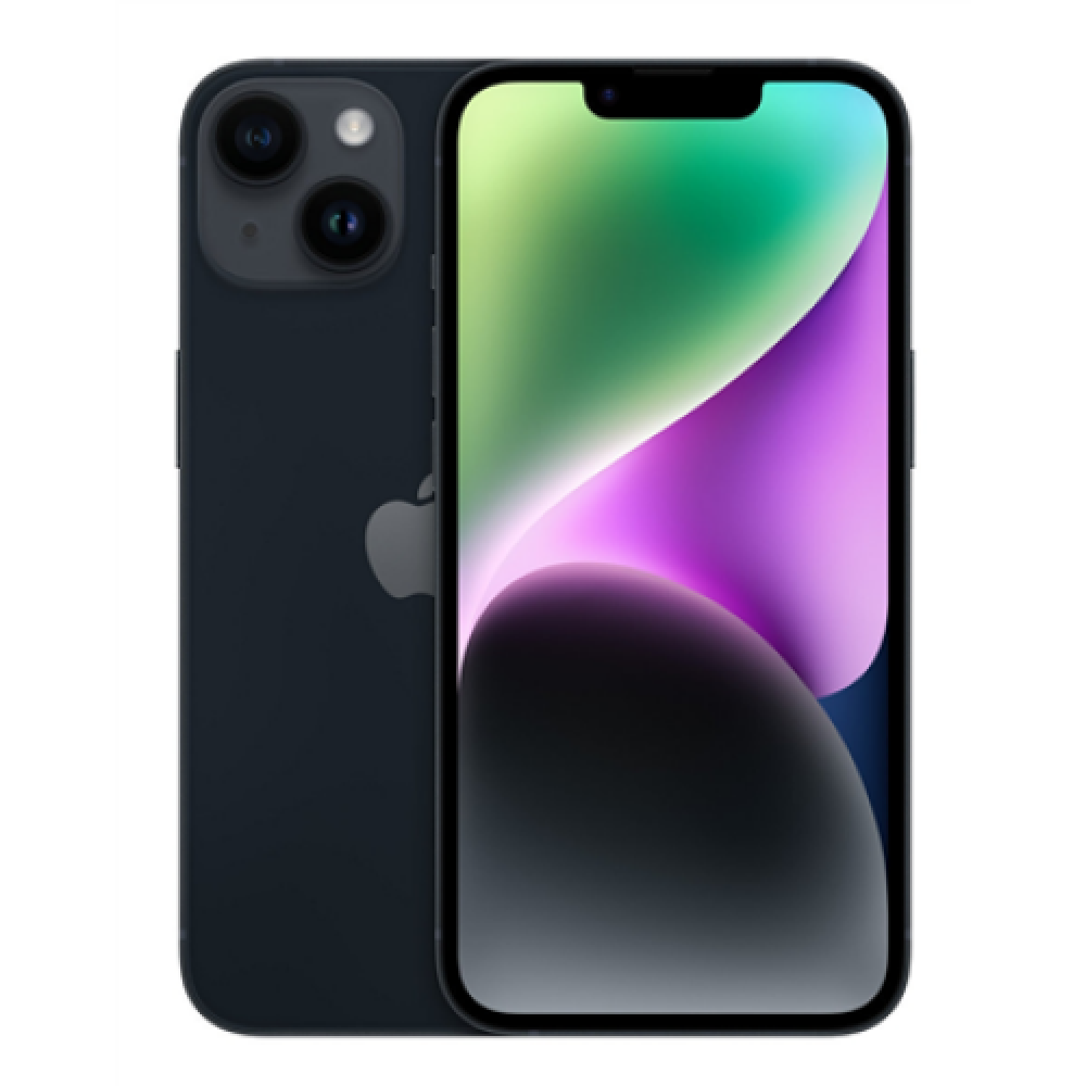 Apple iPhone 14 Midnight, 6.1 , Super Retina XDR, 2532 x 1170 pixels, Apple, A15 Bionic, Internal RAM 4 GB, 512 GB, Dual SIM, Nano-SIM, 5G, Main camera 12+12 MP, Secondary camera 12 MP, iOS, 16, 3279 mAh