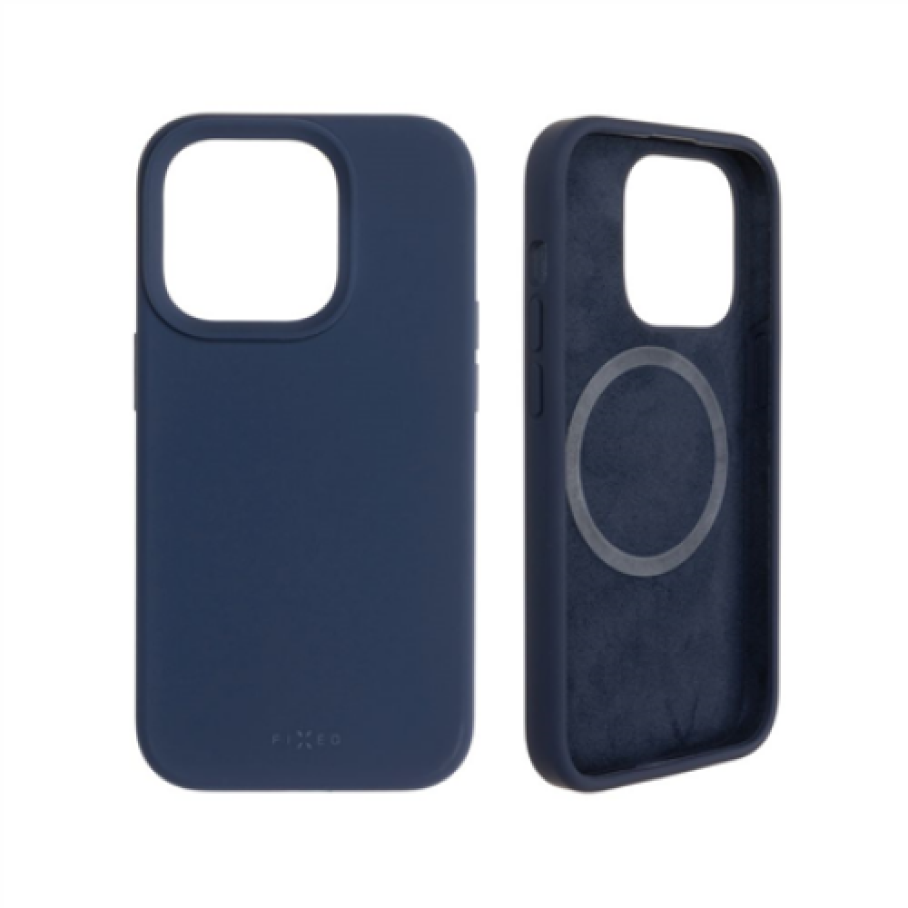 Fixed , MagFlow with MagSafe support , Back cover , Apple , iPhone 14 Pro , Liquid silicon , Blue