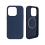 Fixed , MagFlow with MagSafe support , Back cover , Apple , iPhone 14 Pro , Liquid silicon , Blue