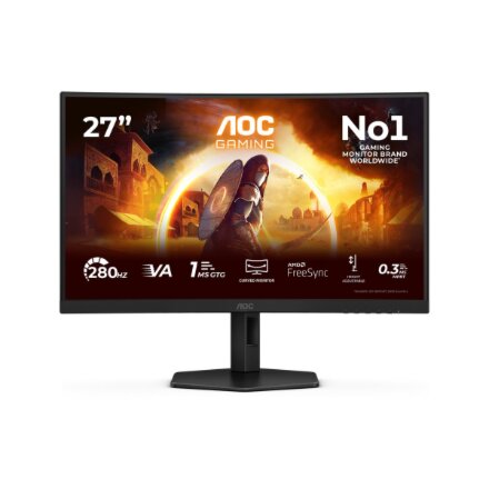 AOC , C27G4ZXU , 27 , VA , FHD , 16:9 , 280 Hz , 1 ms , 1920 x 1080 pixels , 300 cd/m² , HDMI ports quantity 2