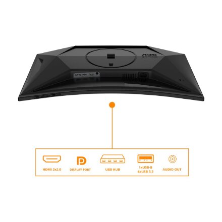 AOC , C27G4ZXU , 27 , VA , FHD , 16:9 , 280 Hz , 1 ms , 1920 x 1080 pixels , 300 cd/m² , HDMI ports quantity 2