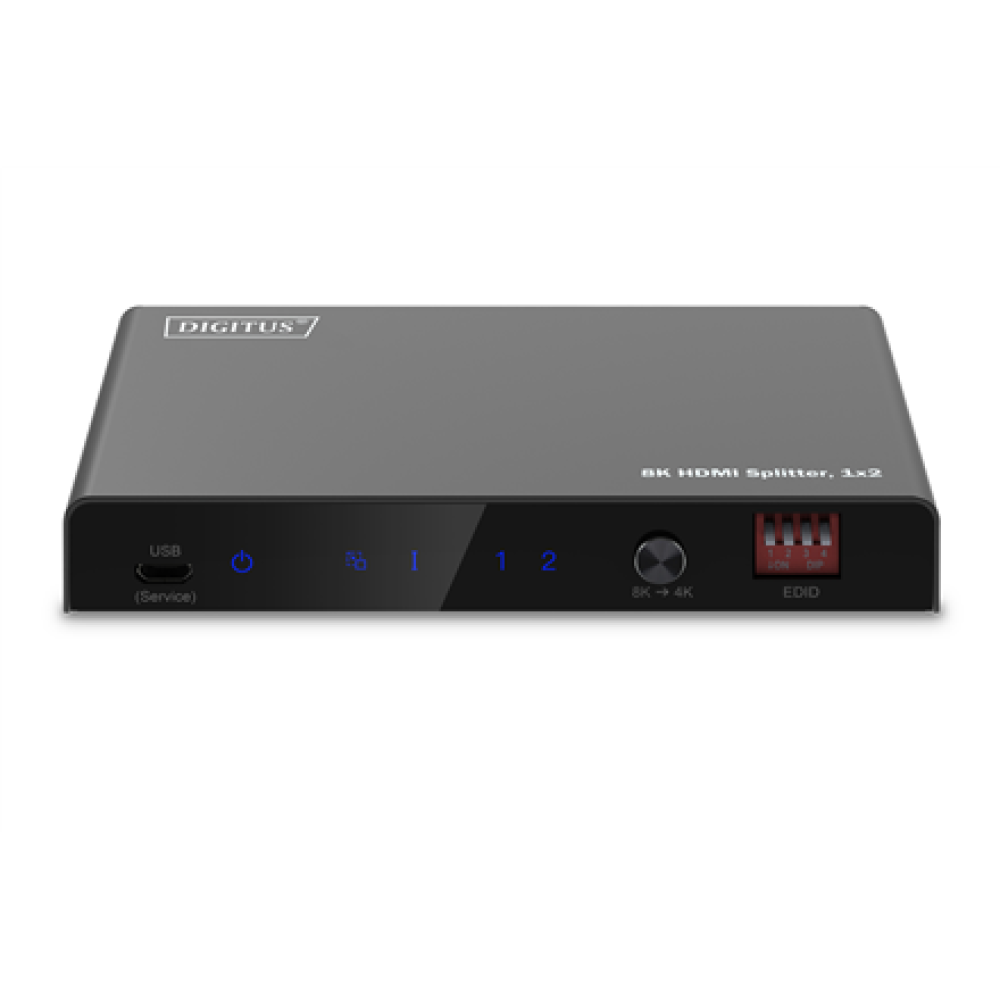 Digitus 8K HDMI Splitter, 1x2 , DS-55339 , Black