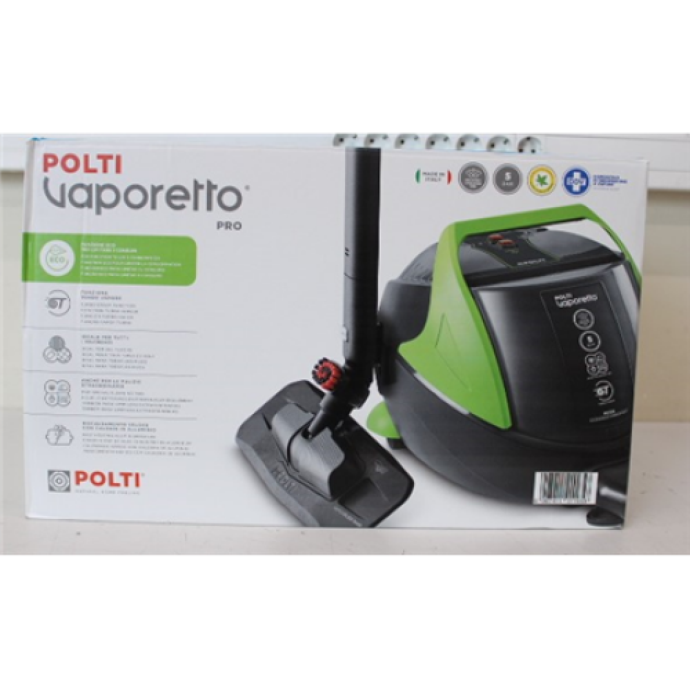 SALE OUT. , Polti , Steam cleaner , PTEU0280 Vaporetto Pro 95_Turbo Flexi , Power 1100 W , Steam pressure 5 bar , Water tank capacity 1.3 L , Black/Green , DAMAGED PACKAGING,SCRATCHED FLEXIBLE HOSE WITH REMOTE CONTROL ON SIDE , SCRATCHED PARQUET BRUSH ON 