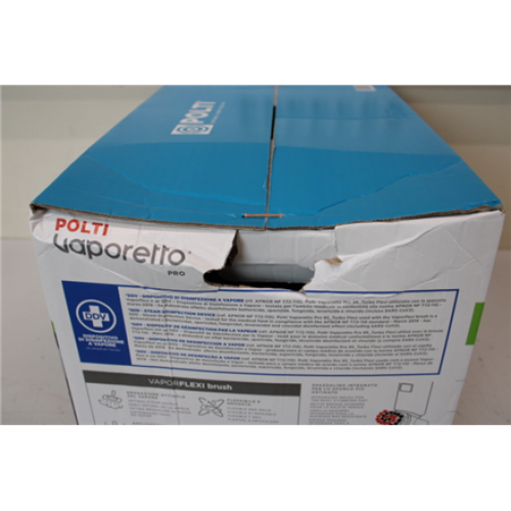 SALE OUT. , Polti , Steam cleaner , PTEU0280 Vaporetto Pro 95_Turbo Flexi , Power 1100 W , Steam pressure 5 bar , Water tank capacity 1.3 L , Black/Green , DAMAGED PACKAGING,SCRATCHED FLEXIBLE HOSE WITH REMOTE CONTROL ON SIDE , SCRATCHED PARQUET BRUSH ON 