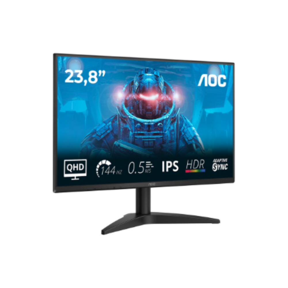 AOC , Q24B36X , 24 , IPS , QHD , 16:9 , 144 Hz , 4 ms , 2560 x 1440 pixels , 300 cd/m² , HDMI ports quantity 1 , Black