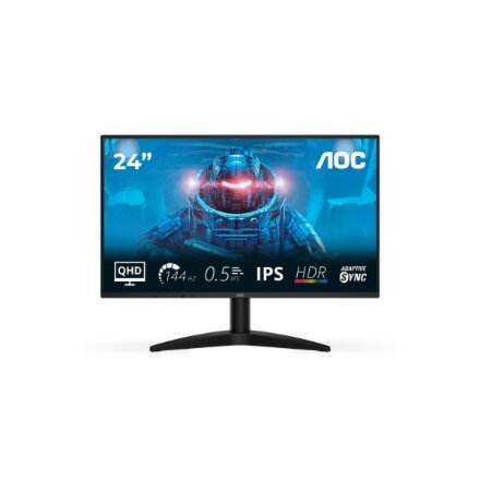 AOC , Q24B36X , 24 , IPS , QHD , 16:9 , 144 Hz , 4 ms , 2560 x 1440 pixels , 300 cd/m² , HDMI ports quantity 1 , Black