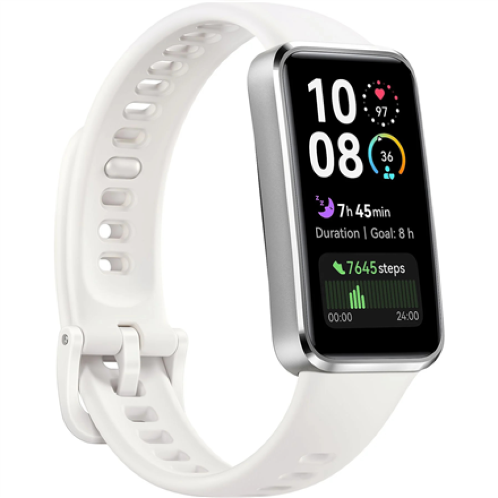Huawei Band 10 , 1.47 inch AMOLED , Touchscreen , Heart rate monitor , Waterproof , Bluetooth , White