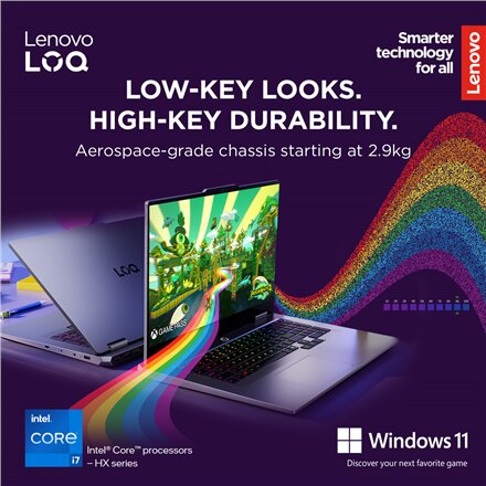 Lenovo LOQ 17IRX10 , Luna Grey , 17.3 , IPS , FHD , 1920 x 1080 pixels , Anti-glare , Intel Core i7 , i7-13650HX , 16 GB , SODIMM DDR5 , Solid-state drive capacity 1000 GB , NVIDIA GeForce RTX 5060 , GDDR7 , 8 GB , Windows 11 Home , 802.11ax , Bluetooth v
