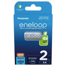 Panasonic Rechargeable Batteries , ENELOOP BK-3MCDE/2CP , AA , 2000 mAh , 2 pc(s)