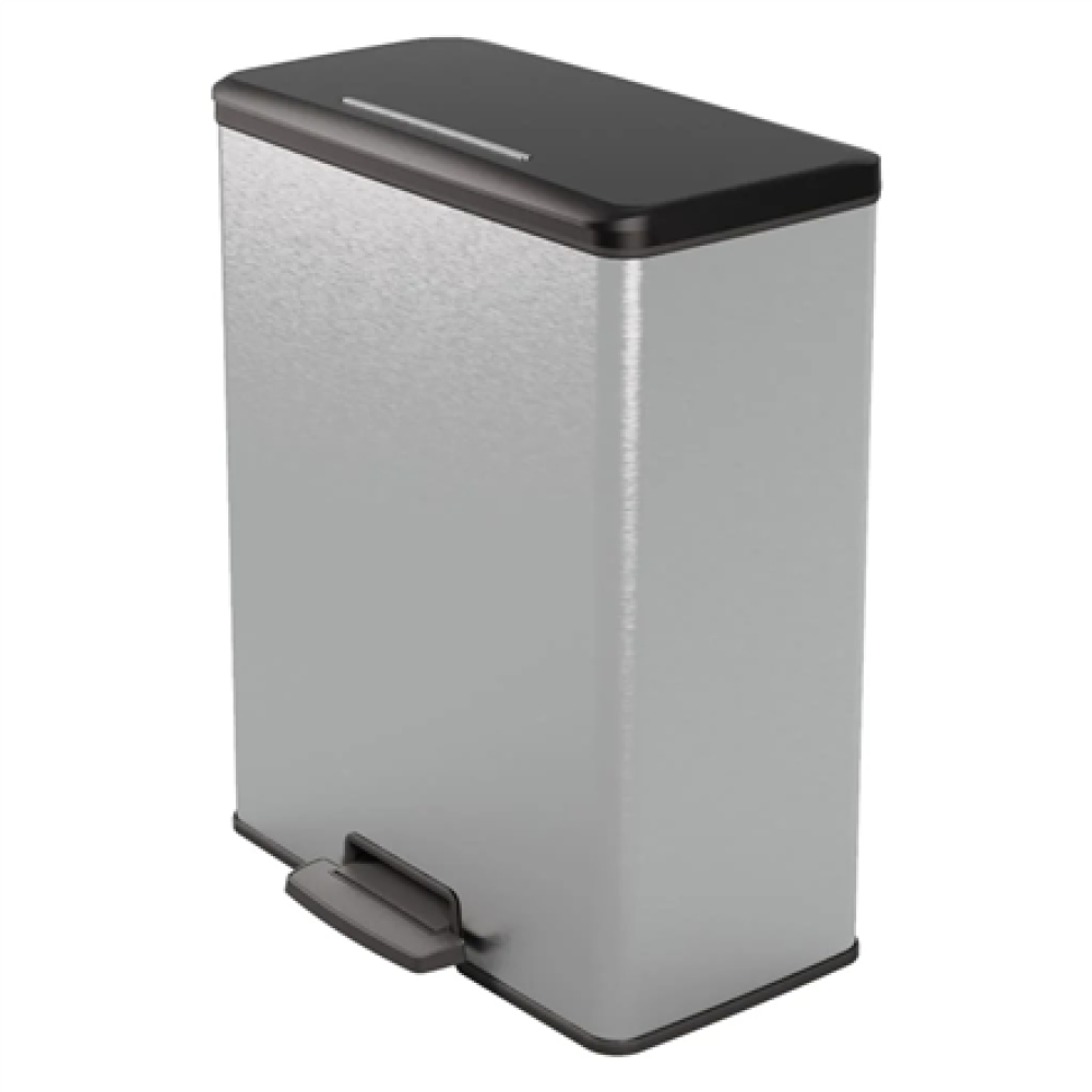 Curver , Pedal Bin Deco, 65L , Silver