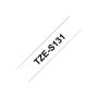Brother , TZe-S131 Strong Adhesive Laminated Tape , Black on Clear , TZe , 8 m , 1.2 cm