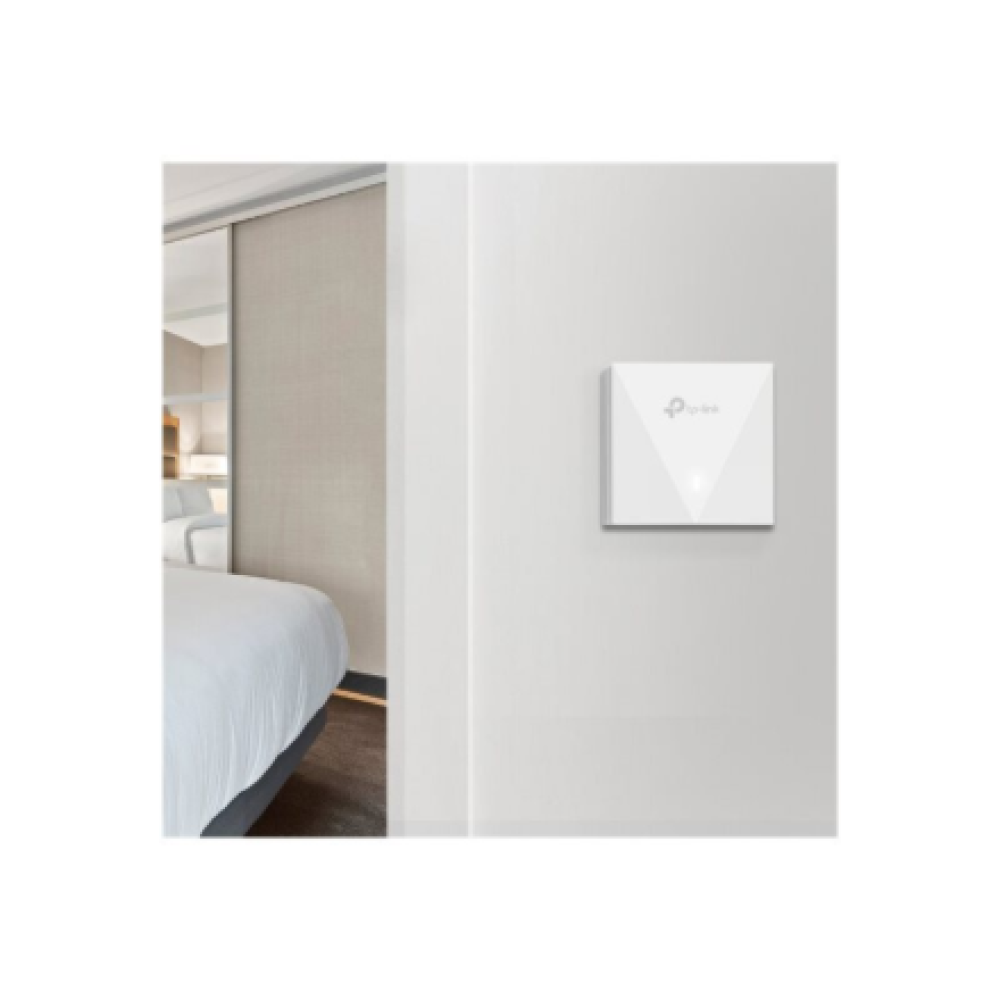 TP-LINK AX3000 Wall Plate WiFi 6 Access Point , EAP650-Wall , 802.11ax , 2.4 GHz/5 GHz , 10/100/1000 Mbit/s , Ethernet LAN (RJ-45) ports 2 , MU-MiMO No , PoE in