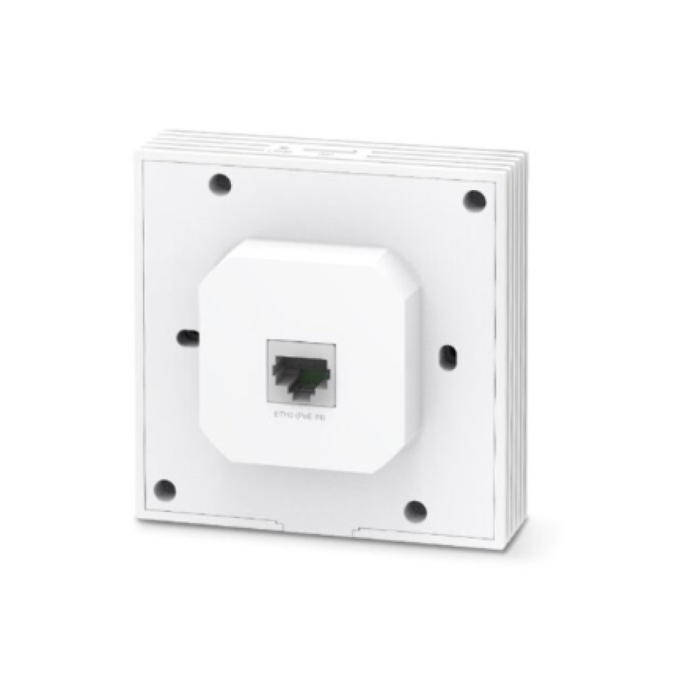 TP-LINK AX3000 Wall Plate WiFi 6 Access Point , EAP650-Wall , 802.11ax , 2.4 GHz/5 GHz , 10/100/1000 Mbit/s , Ethernet LAN (RJ-45) ports 2 , MU-MiMO No , PoE in
