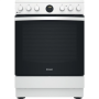 INDESIT Cooker IS67V8CHW/E Hob type Vitroceramic, Oven type Electric, White, Width 60 cm, Grilling, 69 L, Depth 60 cm