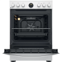 INDESIT Cooker IS67V8CHW/E Hob type Vitroceramic, Oven type Electric, White, Width 60 cm, Grilling, 69 L, Depth 60 cm