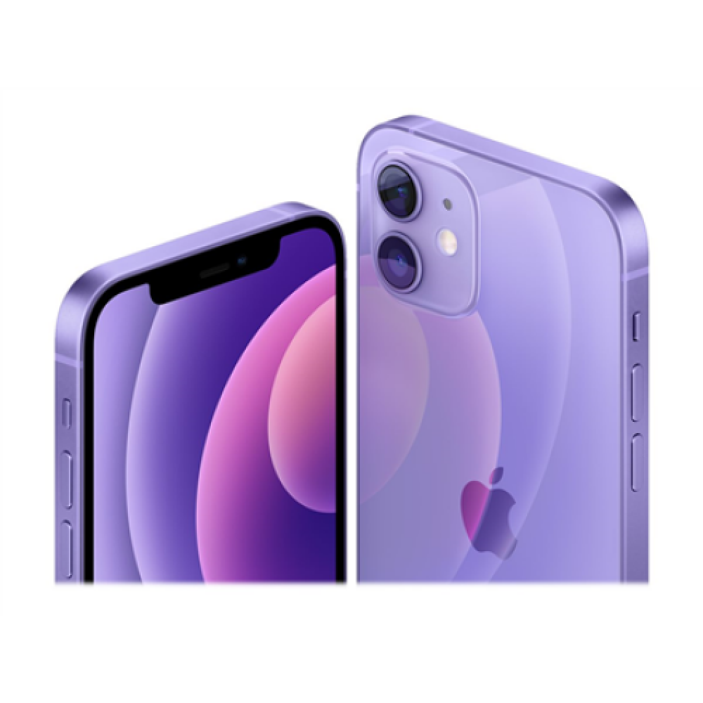 Apple , iPhone 12 , Purple , 6.1 , Super Retina XDR OLED , Apple , A14 Bionic , Internal RAM 4 GB , 64 GB , Dual SIM , Nano-SIM , 3G , 4G , 5G , Main camera 12+12 MP , Secondary camera 12 MP , iOS , 14.1 , 2815 mAh