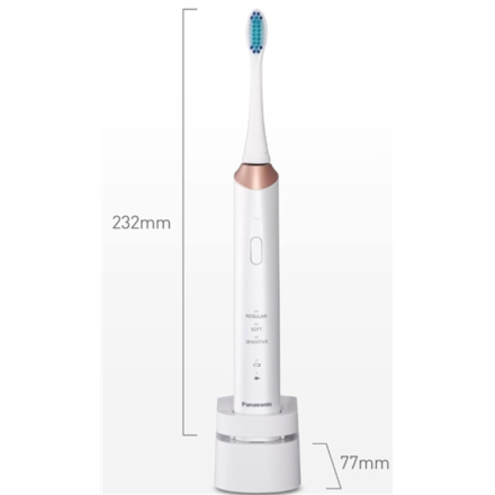 Panasonic , Sonic Electric Toothbrush , EW-DC12-W503 , Rechargeable , For adults , Number of brush heads included 1 , Number of teeth brushing modes 3 , Sonic technology , Golden White