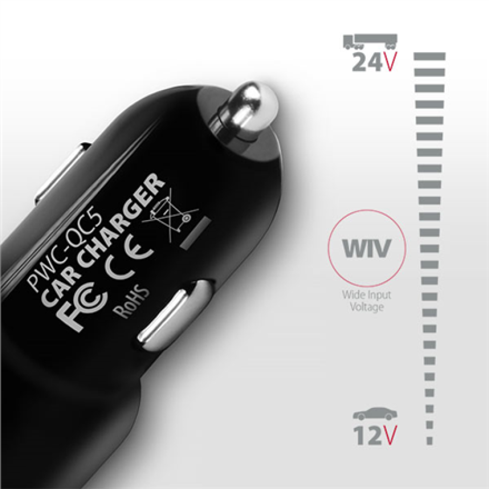 AXAGON Dual car charger, 31.5W , PWC-QC5