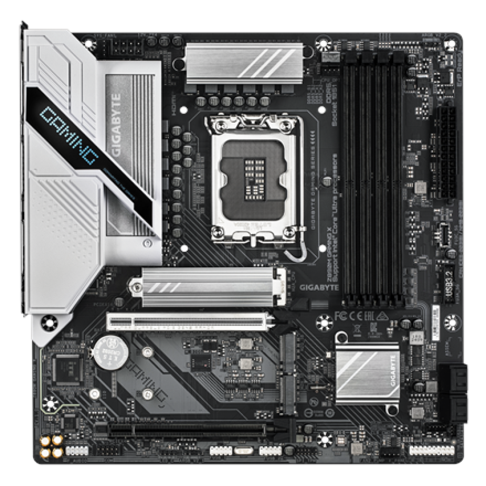 Gigabyte Z890M GAMING X , Processor family Intel , Processor socket LGA1851 , DDR5 , Supported hard disk drive interfaces M.2, SATA , Number of SATA connectors 4