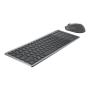 Dell , Keyboard and Mouse , KM7120W , Keyboard and Mouse Set , Wireless , Batteries included , US , Bluetooth , Titan Gray , Numeric keypad , Wireless connection