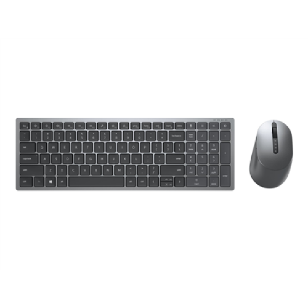 Dell , Keyboard and Mouse , KM7120W , Keyboard and Mouse Set , Wireless , Batteries included , US , Bluetooth , Titan Gray , Numeric keypad , Wireless connection