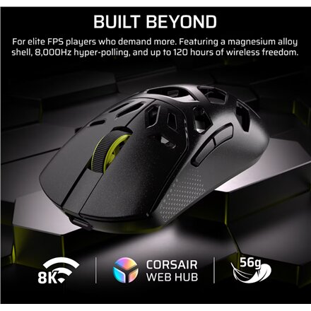 Corsair SABRE V2 PRO , Gaming Mouse , Wireless/Wired , 2.4GHz, Bluetooth, USB-C , Black