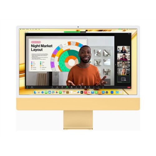 Apple iMac 24” 4.5K Retina, Apple M3 8C CPU, 10C GPU/8GB/256GB SSD/Silver/RUS , Apple