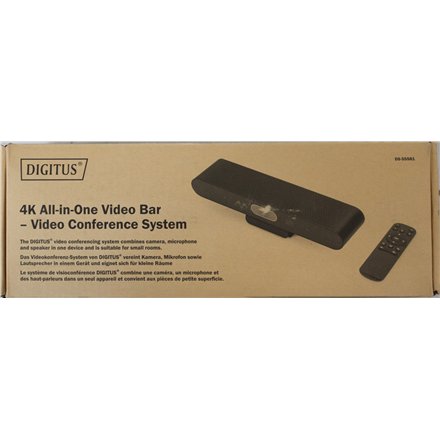 SALE OUT. , Digitus 4K All-in-One Video Bar - Video Conference System , DS-55581 , DEMO , 24 month(s)