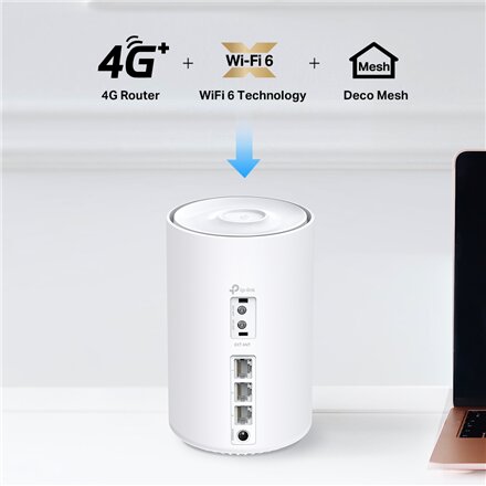TP-LINK Deco X10-4G(1-pack) 4G+ AX1500 Whole Home Mesh Wi-Fi 6 Router , TP-LINK , 4G+ AX1500 Whole Home Mesh Wi-Fi 6 Router , Deco X10-4G (1-pack) , 802.11ax , 1201 Mbit/s , Mesh Support No , MU-MiMO No , No mobile broadband