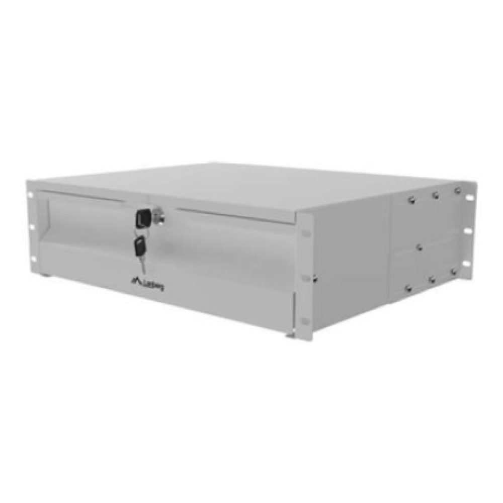 Lanberg AK-2003-S , 19 Drawer 3U, max load capacity up to 90 kg, 4 point assembly , 48.26 x 36 x 13.2 cm , Grey