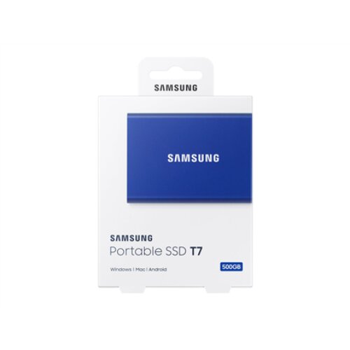 Samsung MU-PC500H/WW Portable SSD T7 500GB Portable SSD , T7 , 500 GB , N/A , USB 3.2 , Blue