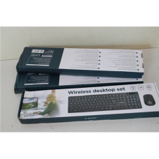 SALE OUT. Gembird KBS-WCH-03 Wireless desktop set, black, US-layout , Gembird Wireless desktop set , KBS-WCH-03 , Black , Keyboard and Mouse Set , Wireless , Mouse included , US , DAMAGE PACKAGING , Black , US , 380 g , Wireless connection
