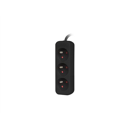 Lanberg Cable Power Strip, 3X French Outlets Quality-Grade Copper, 1.5 m , PS0-03E-0150-BK