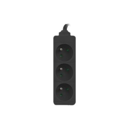 Lanberg Cable Power Strip, 3X French Outlets Quality-Grade Copper, 1.5 m , PS0-03E-0150-BK