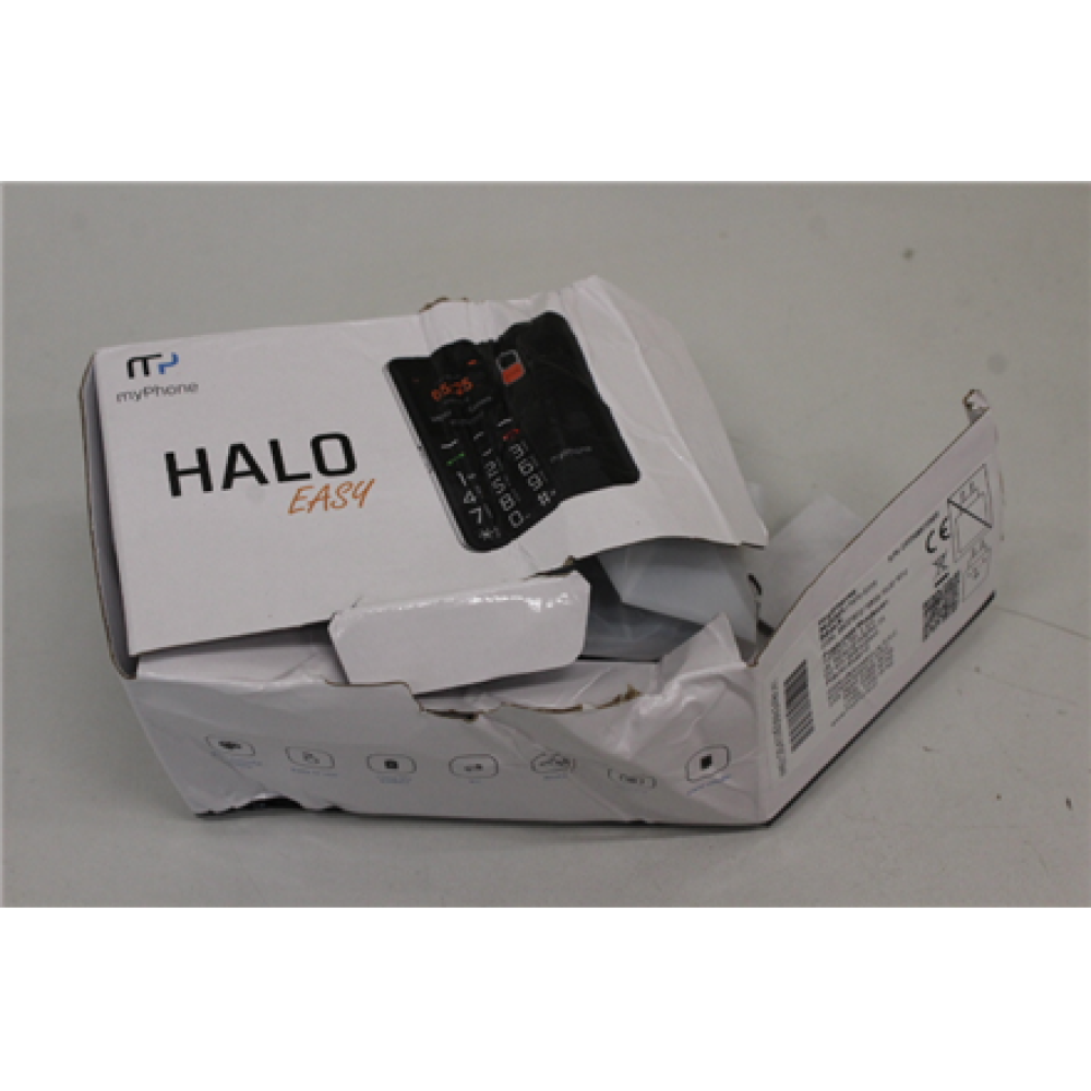 SALE OUT. myPhone Halo Easy (Black) 1.77 TFT 128x160/32MB/microSD/2G , myPhone Halo Easy , Black , 1.77 , TFT , 24 MB , 32 MB , Single SIM , Bluetooth , Main camera resolution 0.3 MP , 1000 mAh , DAMAGED PACKAGING