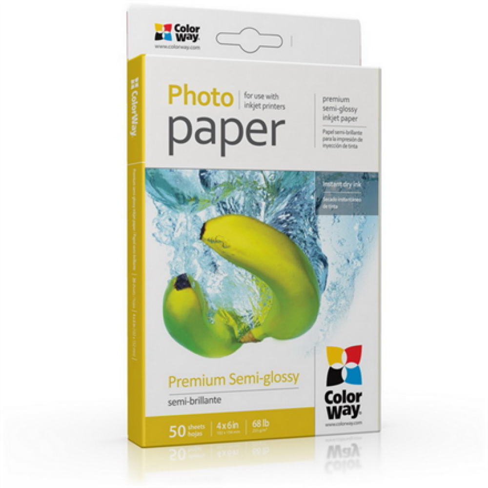 ColorWay Photo Paper, 50 sheets , 255 g/m² , 10x15 , Premium Semi-Glossy