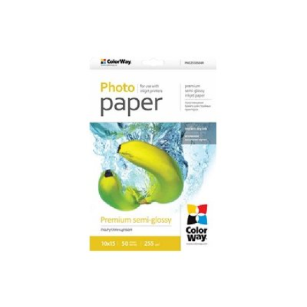 ColorWay Photo Paper, 50 sheets , 255 g/m² , 10x15 , Premium Semi-Glossy