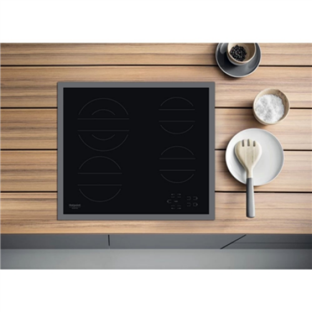 Hotpoint Hob HR 642 X CM Vitroceramic, Number of burners/cooking zones 4, Touch, Timer, Black