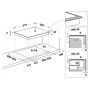Hotpoint Hob HR 642 X CM Vitroceramic, Number of burners/cooking zones 4, Touch, Timer, Black