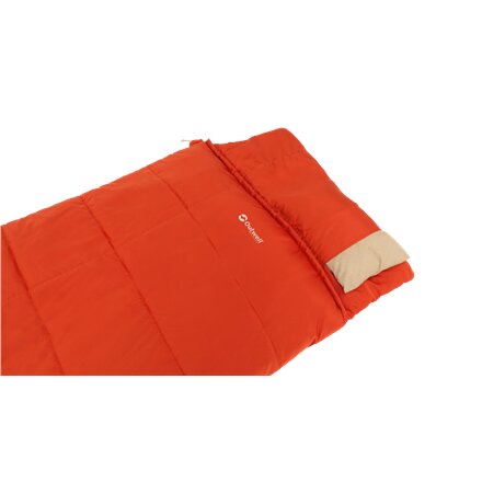 Outwell Contour Lux Red , Sleeping Bag , 220 x 85 cm , Temperature -19 to 15 °C , Right Zipper
