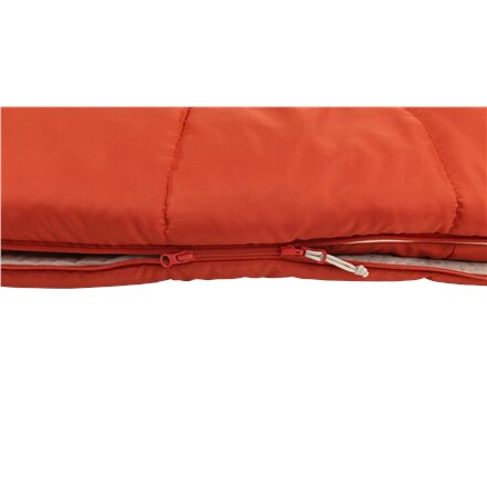 Outwell Contour Lux Red , Sleeping Bag , 220 x 85 cm , Temperature -19 to 15 °C , Right Zipper