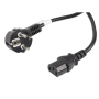 Lanberg , CEE 7/7 to IEC 320 C13 Power Cord , CA-C13C-11CC-0100-BK