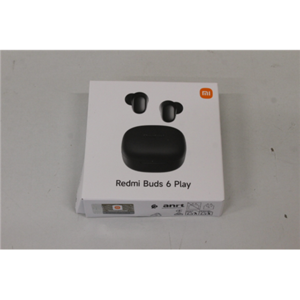 SALE OUT. Xiaomi Redmi Buds 6, Play Black , Xiaomi Redmi Buds 6 Play , DAMAGED PACKAGING , Noise reduction