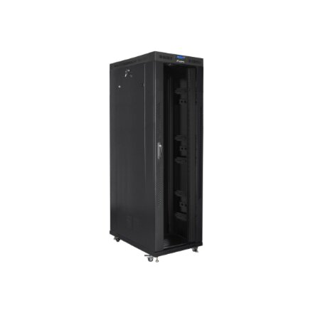 Lanberg , Rack cabinet 19 free-standing 42U/800x1200 (flat pack) with glass door, LCD , FF01-8242-12BL , Black